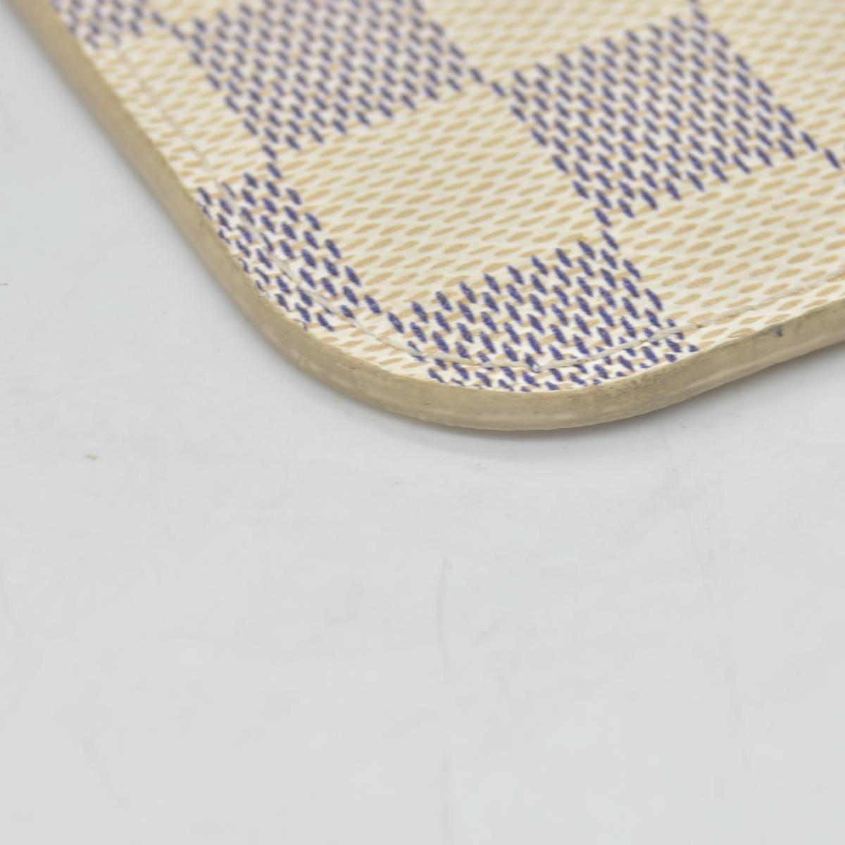 $600 Louis Vuitton Damier Azur Neverfull PM Pochette AR3164