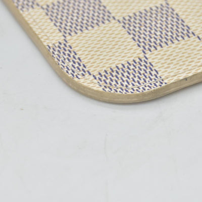 $600 Louis Vuitton Damier Azur Neverfull PM Pochette AR3164