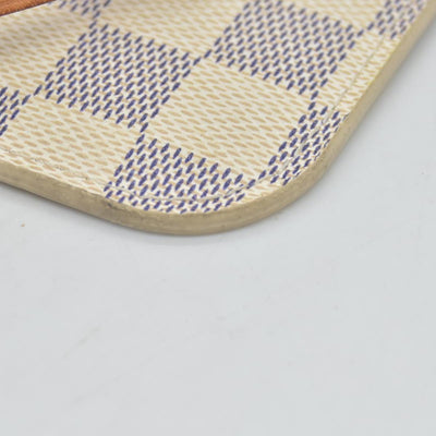 $600 Louis Vuitton Damier Azur Neverfull PM Pochette AR3164