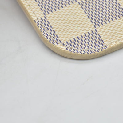 $600 Louis Vuitton Damier Azur Neverfull PM Pochette AR3164