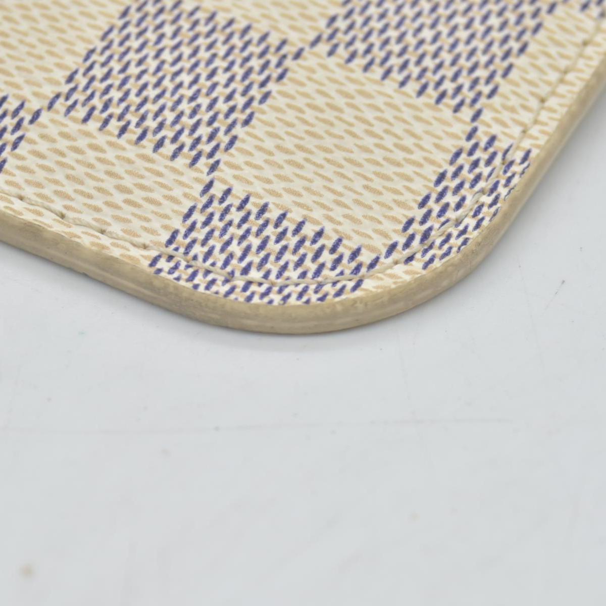 $600 Louis Vuitton Damier Azur Neverfull PM Pochette AR3164