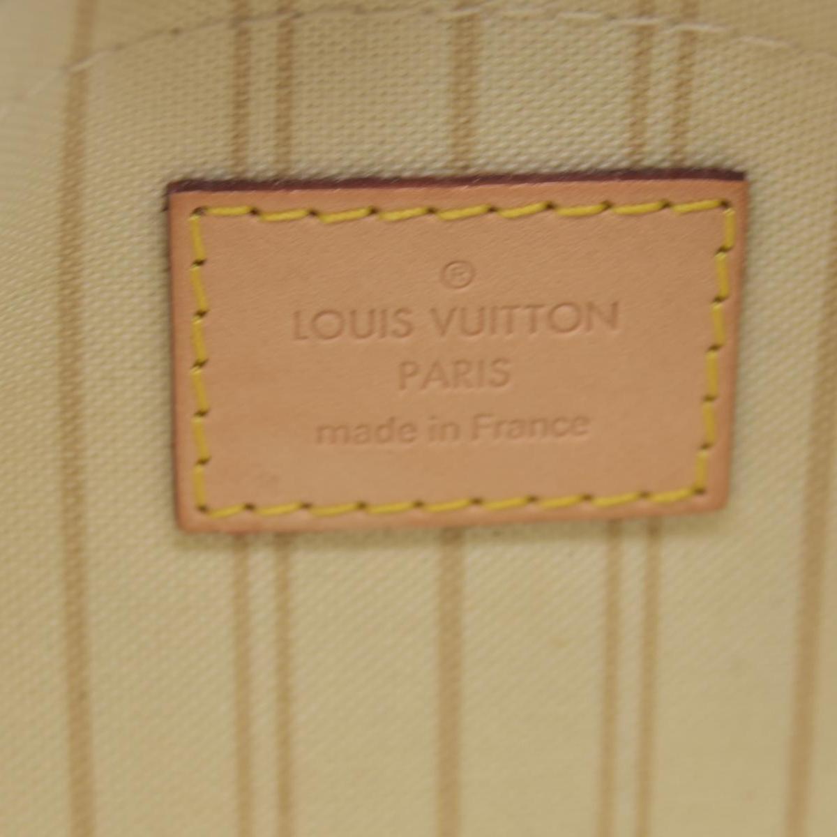 $600 Louis Vuitton Damier Azur Neverfull PM Pochette AR3164