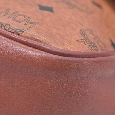 $980 MCM Visetos Flap Messenger Bag Cognac CONSIGNMENT 10021348
