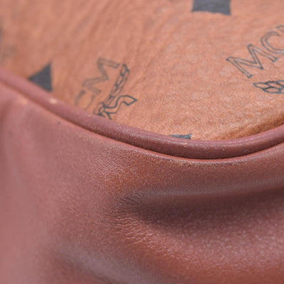 $980 MCM Visetos Flap Messenger Bag Cognac CONSIGNMENT 10021348