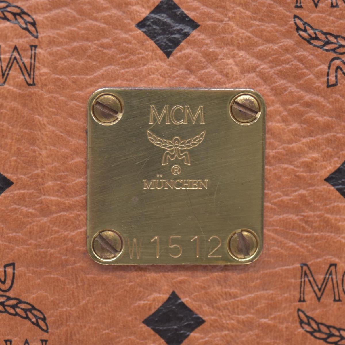$980 MCM Visetos Flap Messenger Bag Cognac CONSIGNMENT 10021348