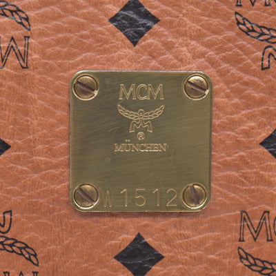 $980 MCM Visetos Flap Messenger Bag Cognac CONSIGNMENT 10021348