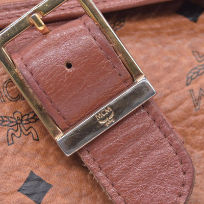 $980 MCM Visetos Flap Messenger Bag Cognac CONSIGNMENT 10021348
