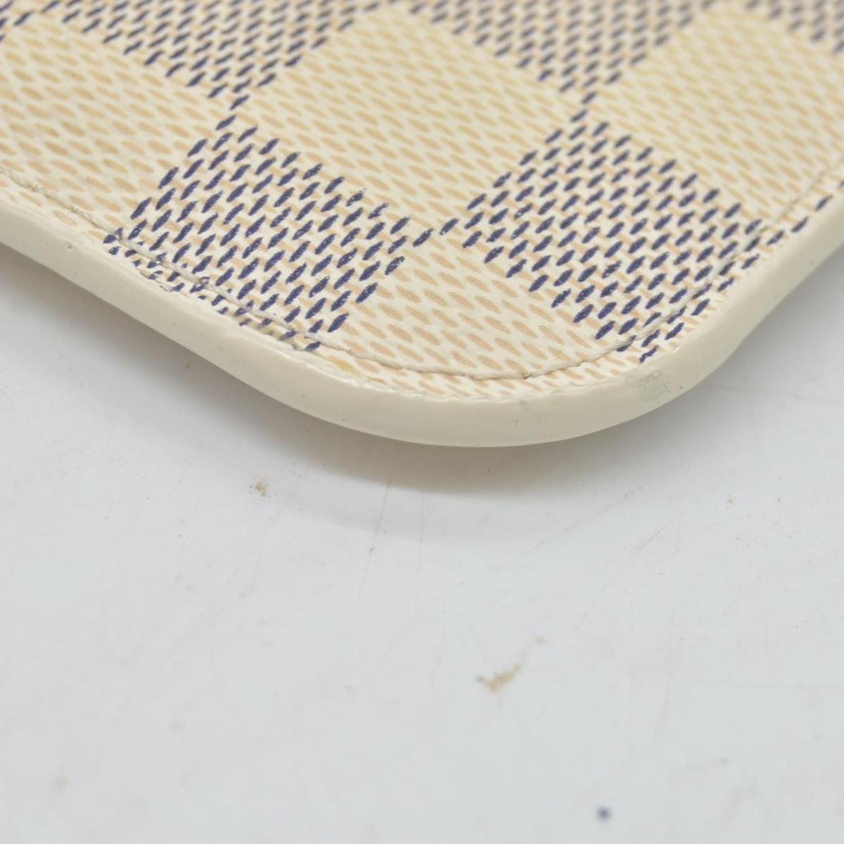 $600 Louis Vuitton Damier Azur Neverfull MM GM Pochette Rose Ballerine MS3179