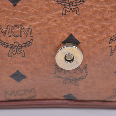 $980 MCM Visetos Flap Messenger Bag Cognac CONSIGNMENT 10021348