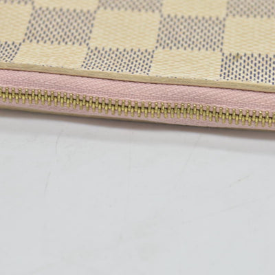 $600 Louis Vuitton Damier Azur Neverfull MM GM Pochette Rose Ballerine MS3179