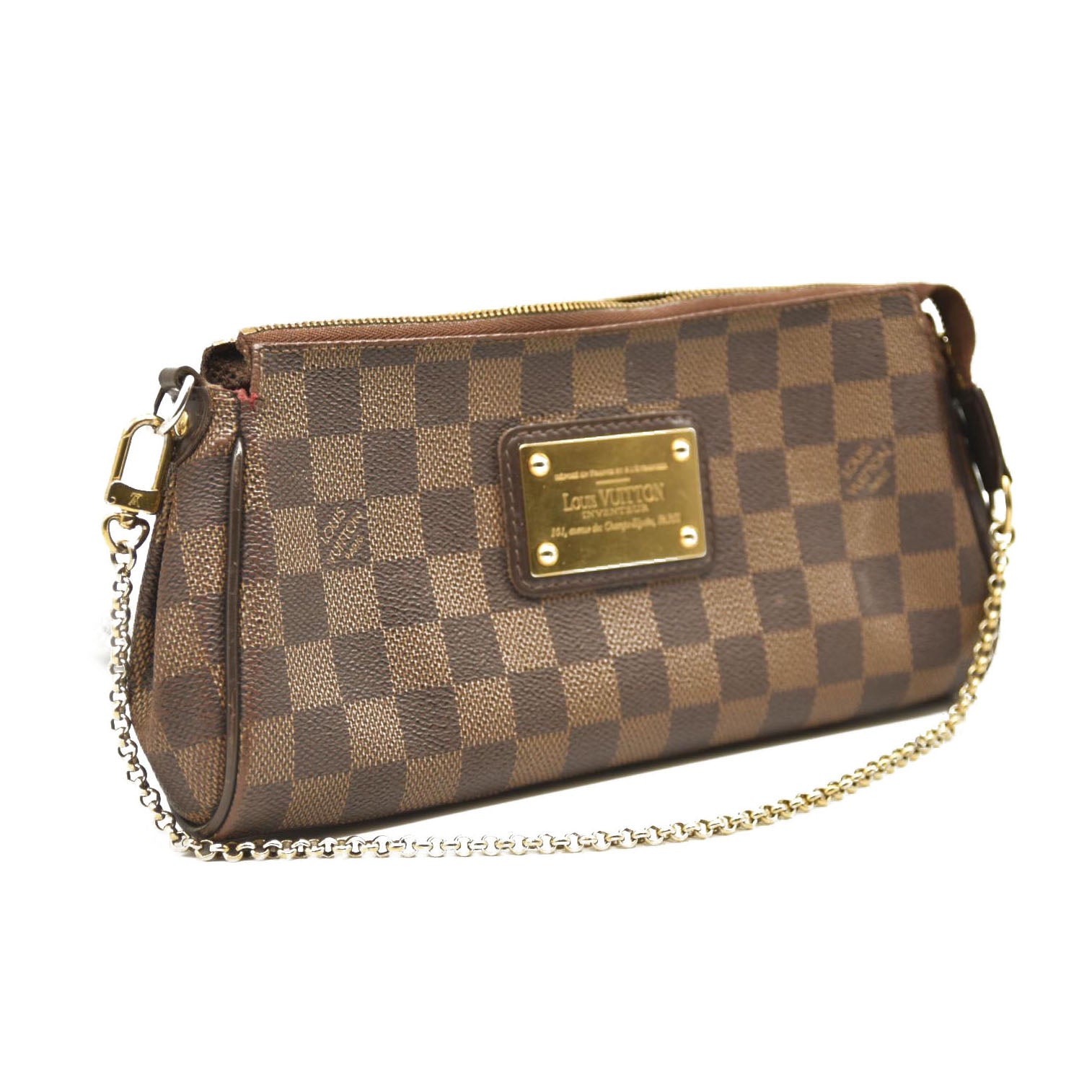 LOUIS VUITTON Damier Ebene Eva Clutch