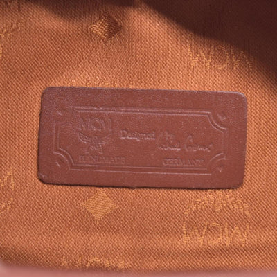 $980 MCM Visetos Flap Messenger Bag Cognac CONSIGNMENT 10021348