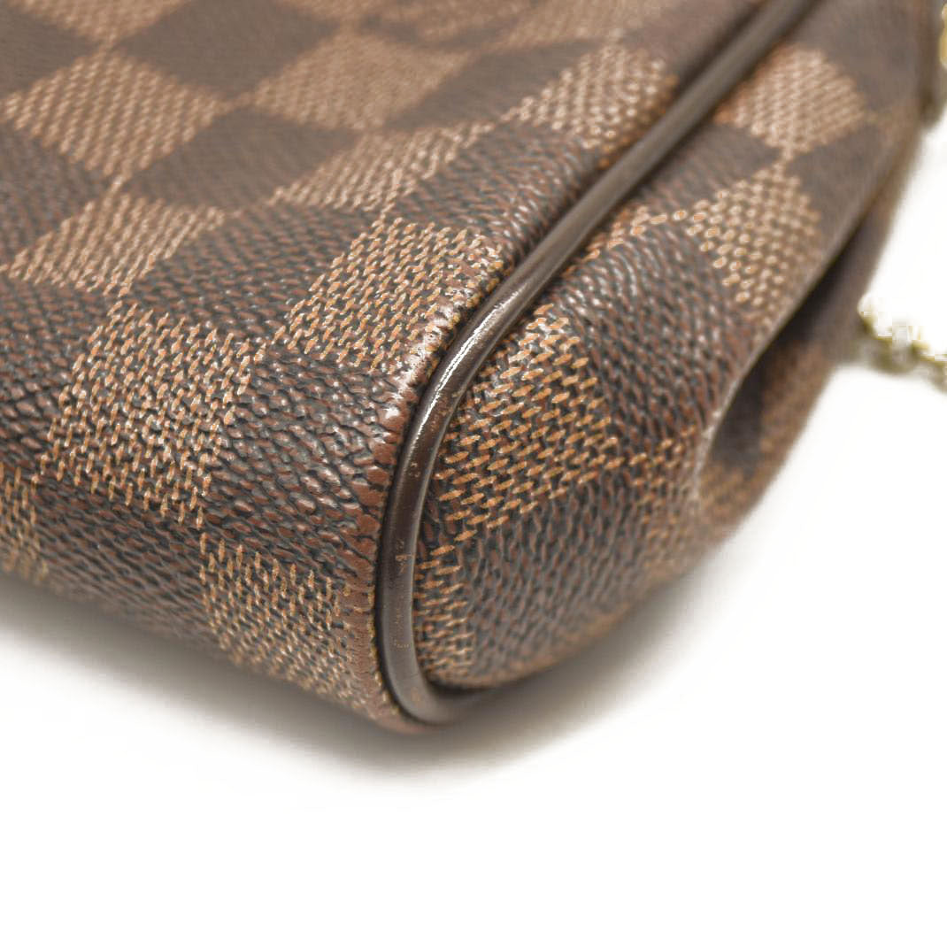 LOUIS VUITTON Damier Ebene Eva Clutch