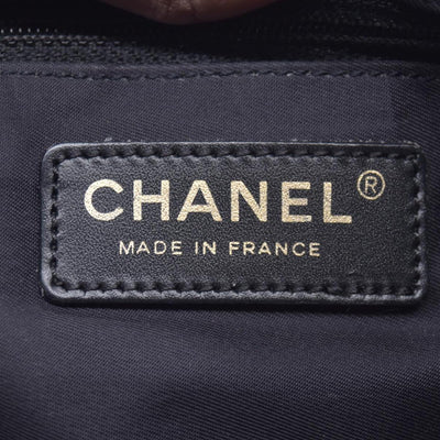 $1150 CHANEL Travel Line Jacquard Canvas Tote Bag Black CONSIGNMENT 10021352