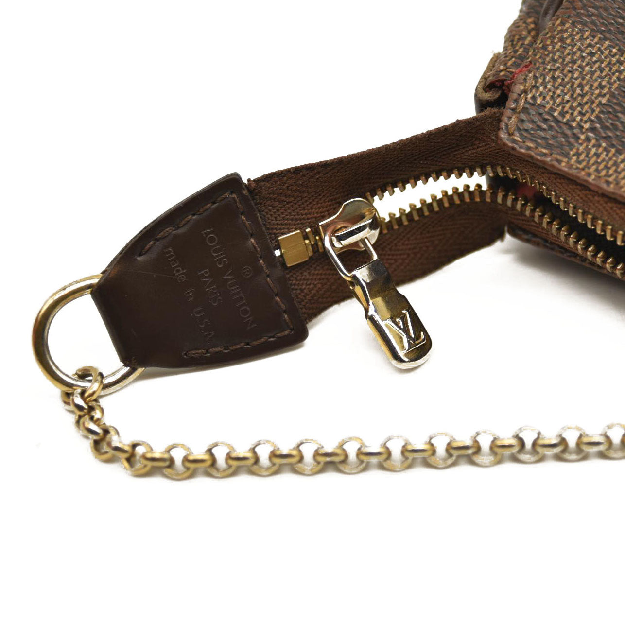 LOUIS VUITTON Damier Ebene Eva Clutch