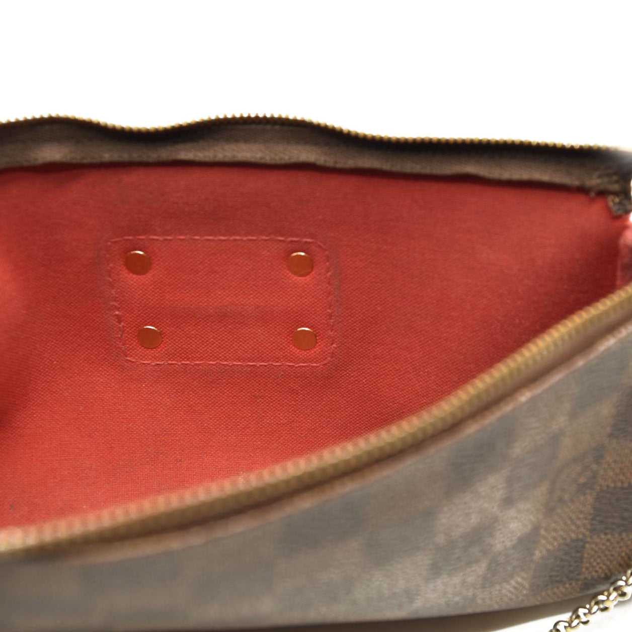 LOUIS VUITTON Damier Ebene Eva Clutch