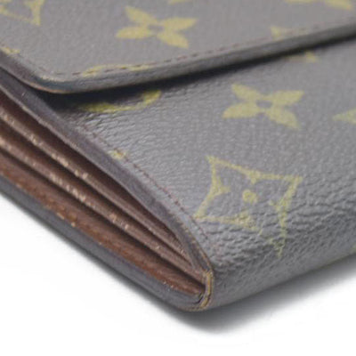 AUCTION $725 Louis Vuitton Monogram Portefeiulle Sarah Long Bifold Wallet Brown CA6008