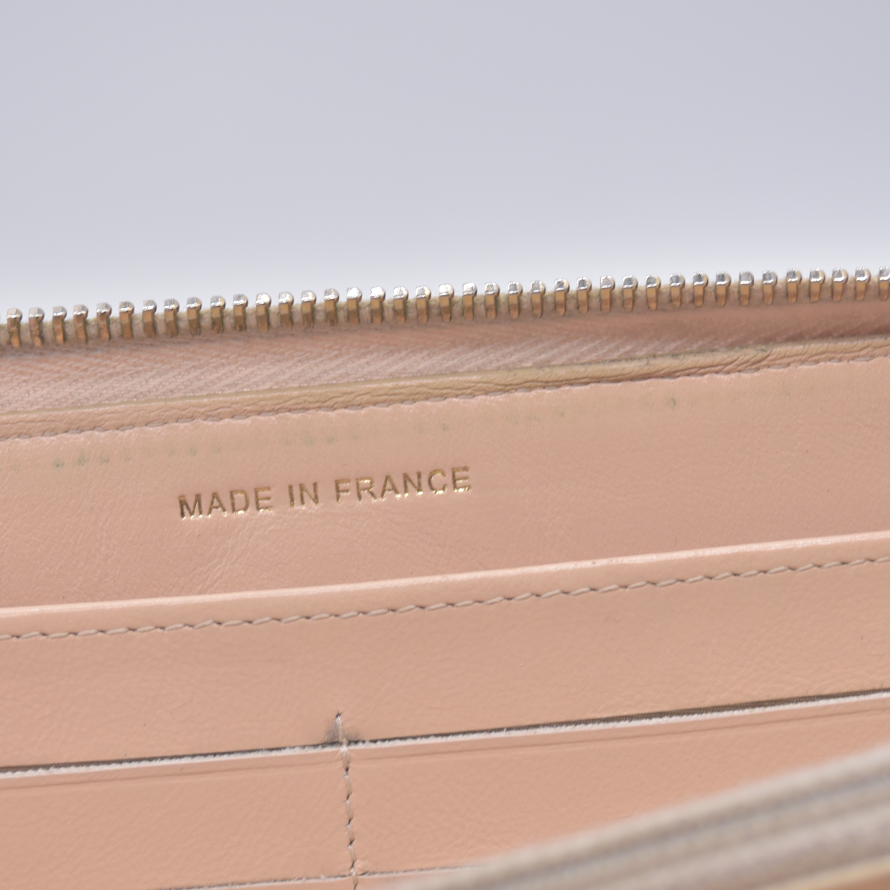 $925 2011 CHANEL CC Quilted Grained Calf Skin Zippy Long Wallet 15394087