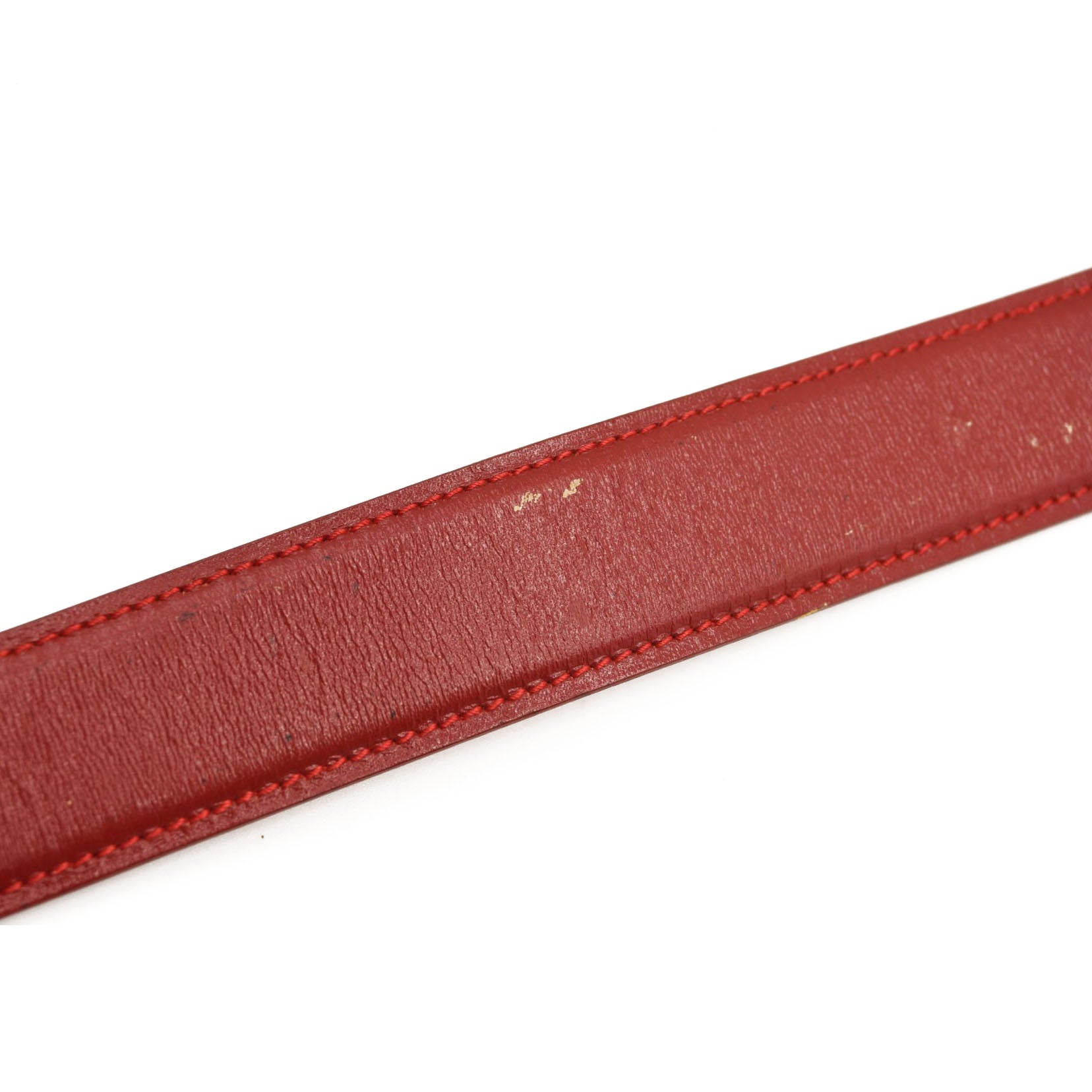 GUCCI Calfskin Interlocking G Belt 75 30 Vibrant Red