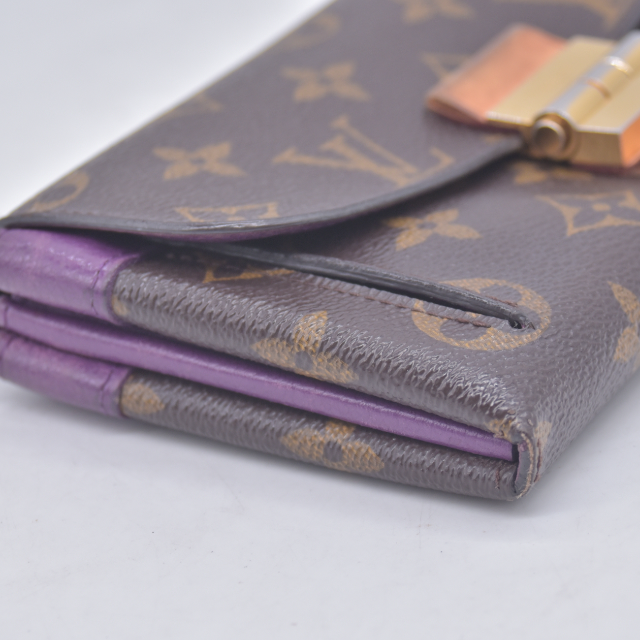 $1400 2014 Louis Vuitton Monogram Portefeiulle Elysee Long Bifold Wallet Brown SP0144