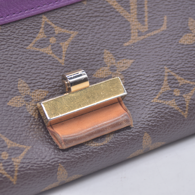 $1400 2014 Louis Vuitton Monogram Portefeiulle Elysee Long Bifold Wallet Brown SP0144