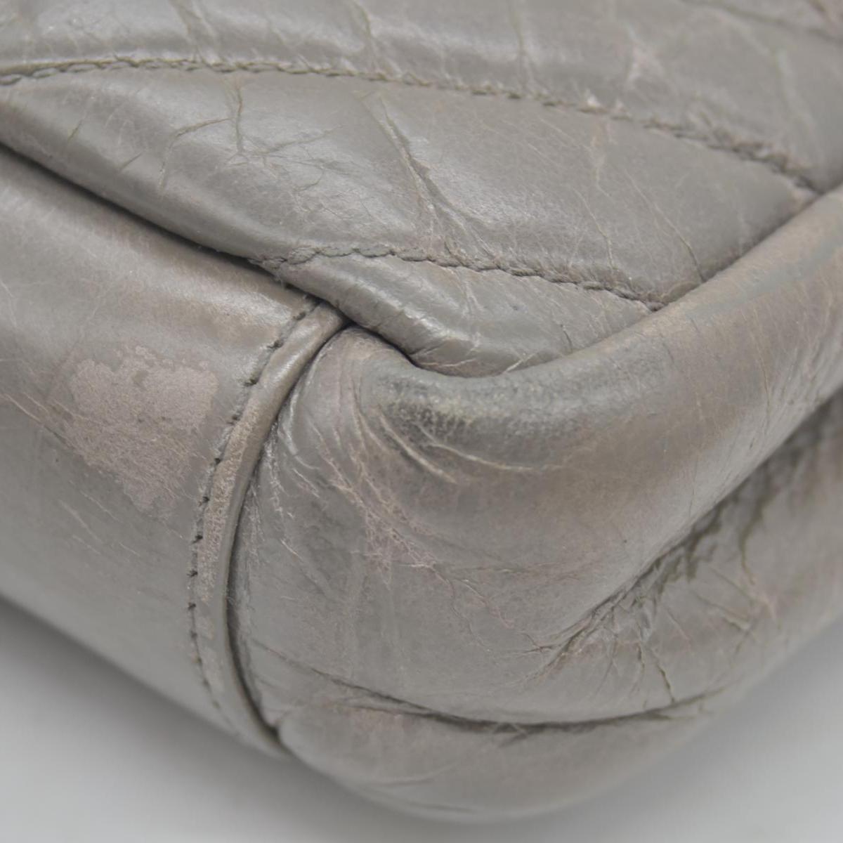 $2800 Saint Laurent Waxed Calfskin Matelasse Chevron Medium Monogram College Bag Fog Gray 10019838