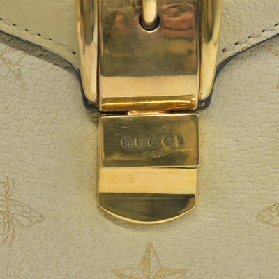 $2,590 Gucci Calfskin Small Sylvie Shoulder Bag Off White