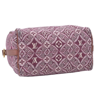 $2310 2020 Louis Vuitton Jacquard Since 1854 Speedy Bandouliere 25 Bordeaux DU3240