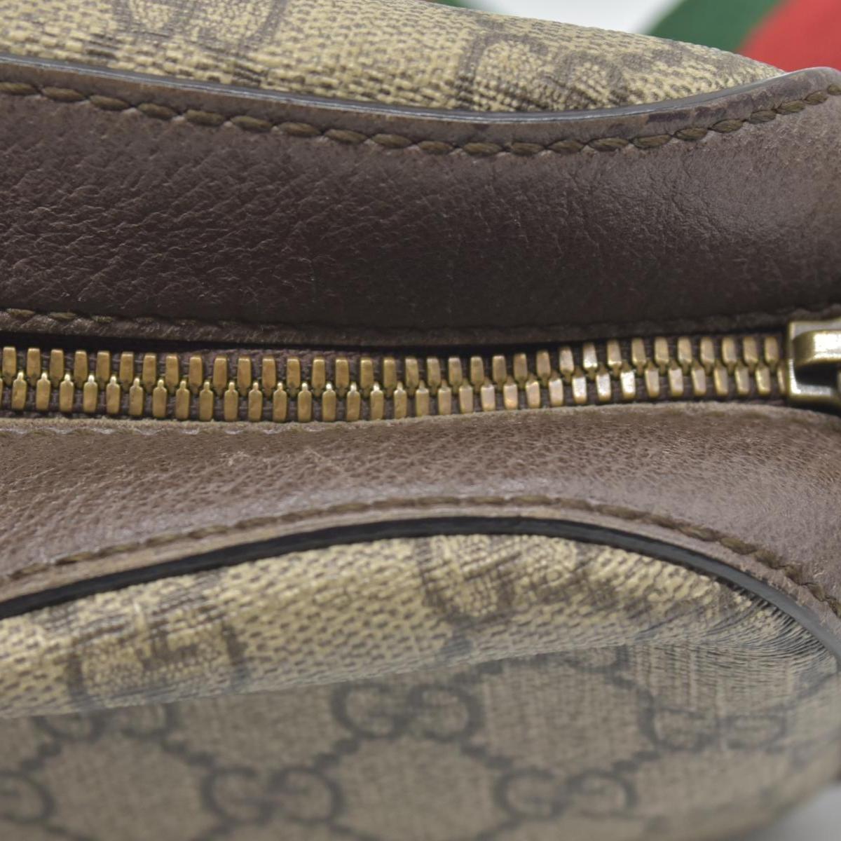 Gucci GG Supreme Monogram Web Neo Vintage Shoulder Bag Beige New Acero Crop