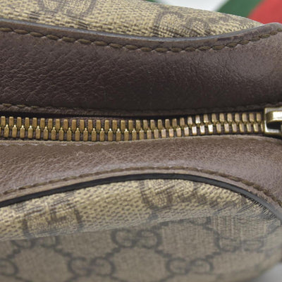 Gucci GG Supreme Monogram Web Neo Vintage Shoulder Bag Beige New Acero Crop