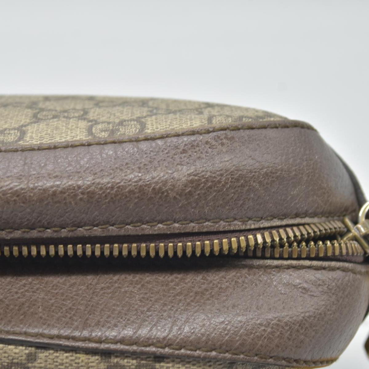 Gucci GG Supreme Monogram Web Neo Vintage Shoulder Bag Beige New Acero Crop
