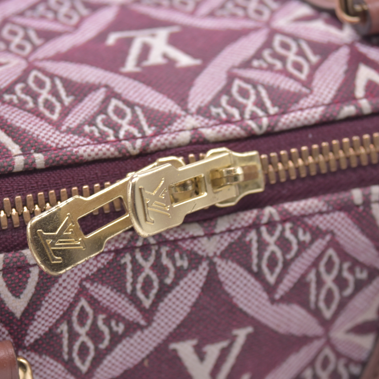 $2310 2020 Louis Vuitton Jacquard Since 1854 Speedy Bandouliere 25 Bordeaux DU3240