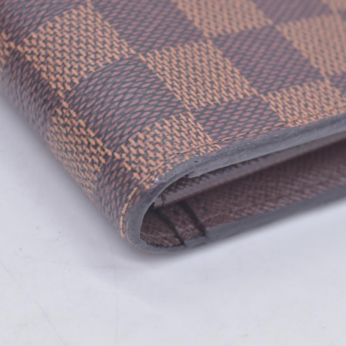 $710 Louis Vuitton  Damier Ebene Porte-Cartes Credit Yen Checkbook Wallet TN1196 CONSIGNMENT