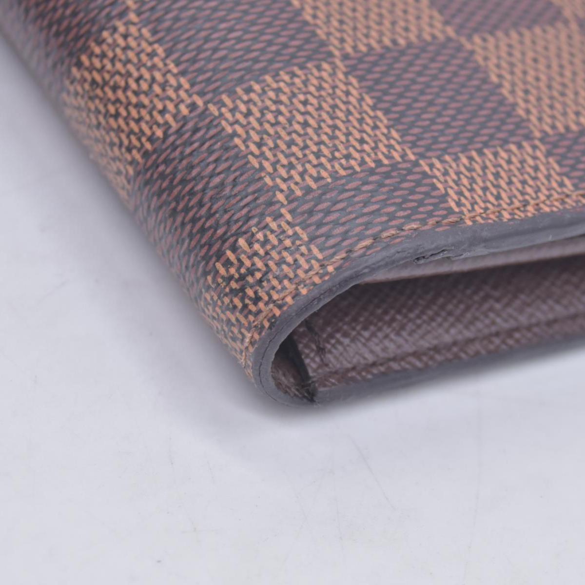 $710 Louis Vuitton  Damier Ebene Porte-Cartes Credit Yen Checkbook Wallet TN1196 CONSIGNMENT