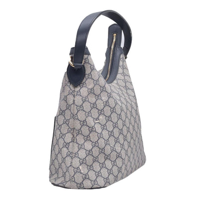 $1490 Gucci GG Supreme Linea Navy Hobo Shoulder Tote Bag CONSIGNMENT