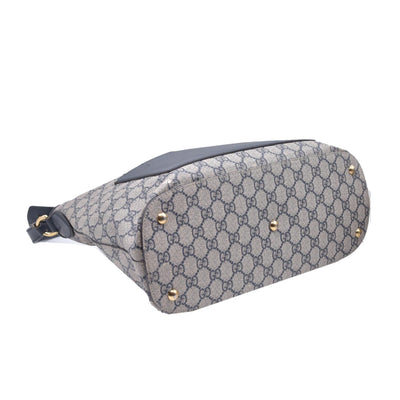 $1490 Gucci GG Supreme Linea Navy Hobo Shoulder Tote Bag CONSIGNMENT