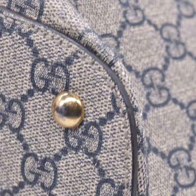$1490 Gucci GG Supreme Linea Navy Hobo Shoulder Tote Bag CONSIGNMENT