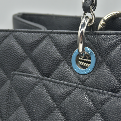 Chanel Caviar Quilted XL Grand Shopping Tote GST Black
