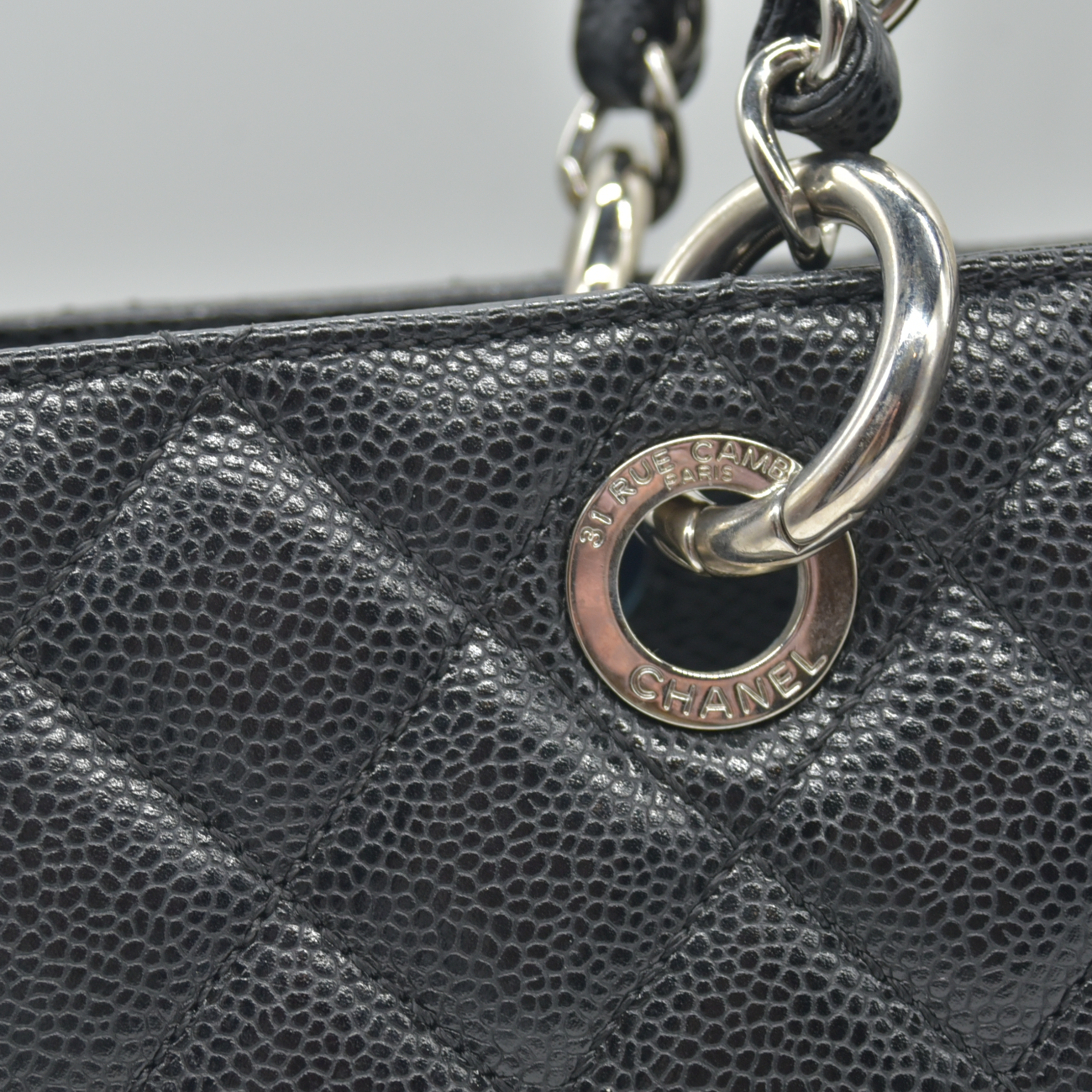 Chanel Caviar Quilted XL Grand Shopping Tote GST Black