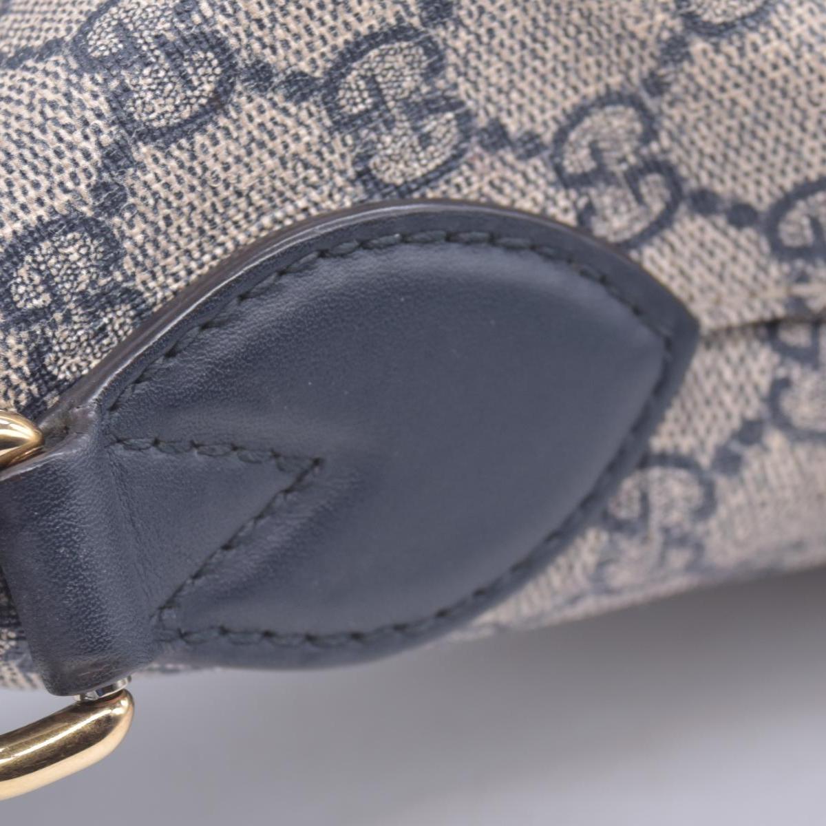 $1490 Gucci GG Supreme Linea Navy Hobo Shoulder Tote Bag CONSIGNMENT