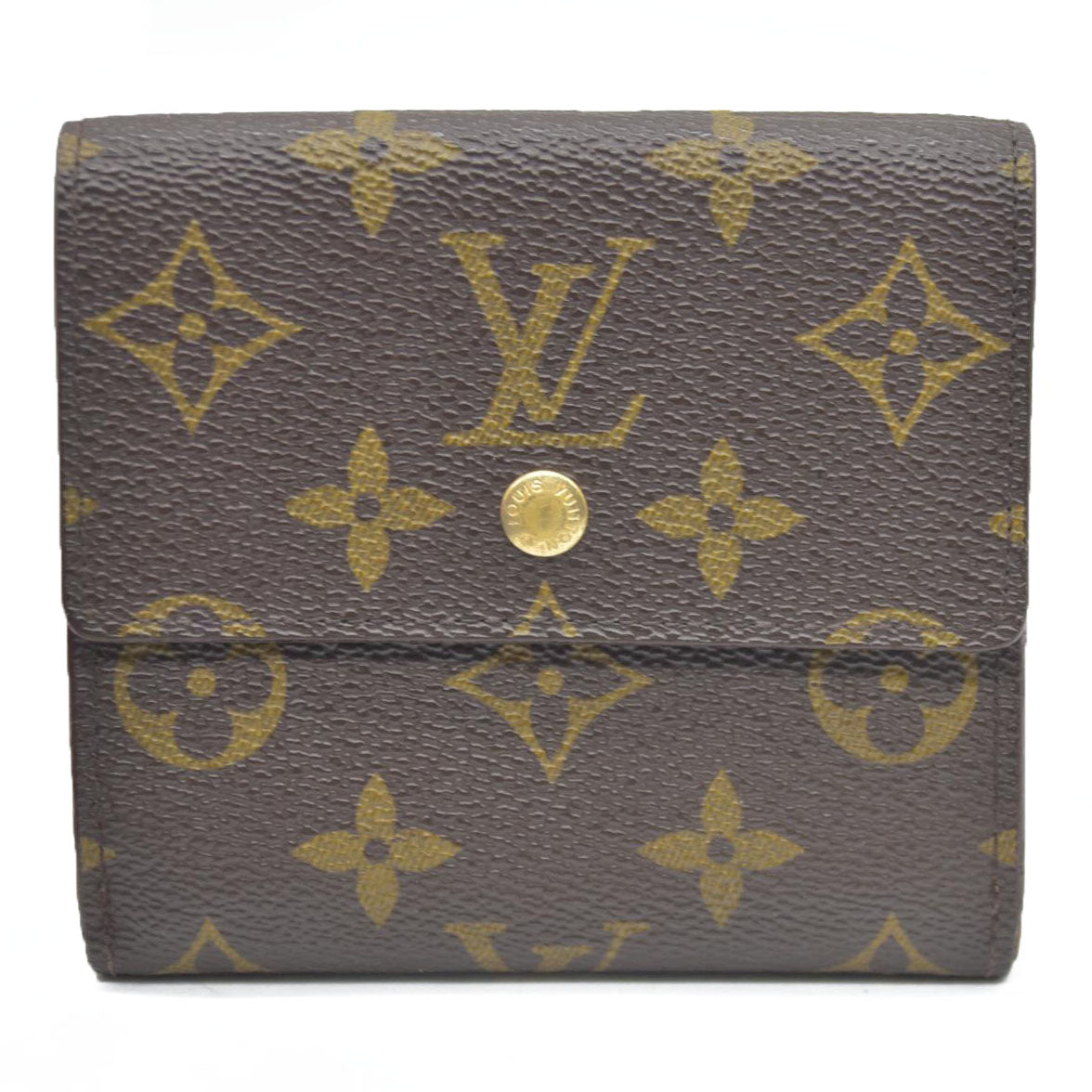 AUCTION $550 Louis Vuitton Monogram Porte Tresor  Etui Papiers Trifold Wallet Brown  AP0062
