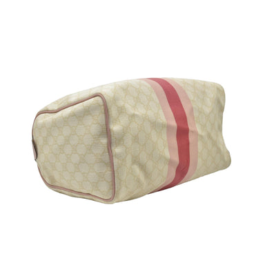 Gucci GG Plus Monogram Web Stripe Medium Joy Boston Pink