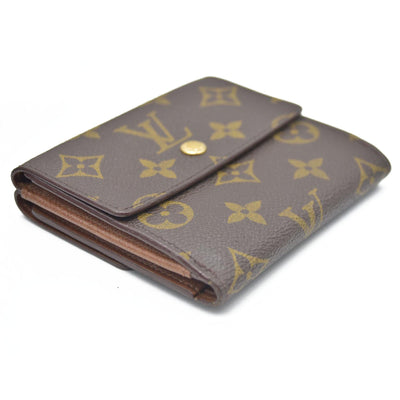 AUCTION $615 Louis Vuitton  Monogram Porte-Monnaie Billets Cartes Credit Wallet