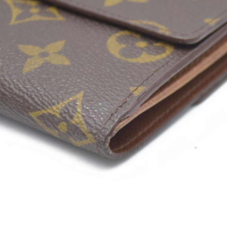 AUCTION $615 Louis Vuitton  Monogram Porte-Monnaie Billets Cartes Credit Wallet