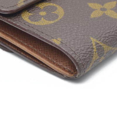 AUCTION $550 Louis Vuitton Monogram Porte Tresor  Etui Papiers Trifold Wallet Brown  AP0062
