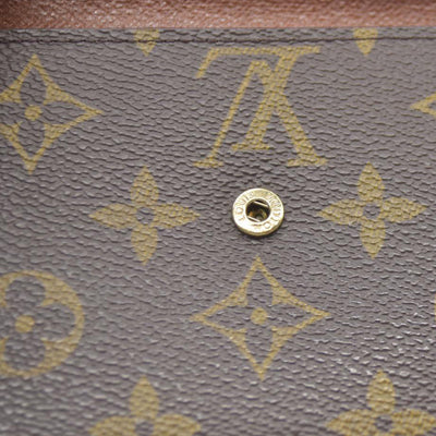 AUCTION $615 Louis Vuitton  Monogram Porte-Monnaie Billets Cartes Credit Wallet