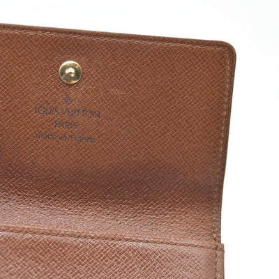 AUCTION $550 Louis Vuitton Monogram Porte Tresor  Etui Papiers Trifold Wallet Brown  AP0062