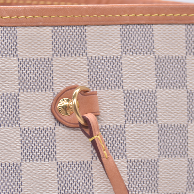 $2240 2019 Louis Vuitton Damier Azur Neo Neverfull GM Rose Ballerine