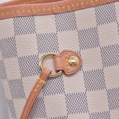 $2240 2019 Louis Vuitton Damier Azur Neo Neverfull GM Rose Ballerine