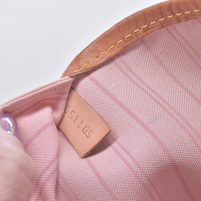 $2240 2019 Louis Vuitton Damier Azur Neo Neverfull GM Rose Ballerine